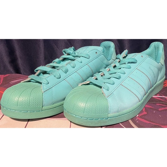 Adidas Superstar Shock Mint Green Reflective 3M men's 13 ART S80331 - Picture 2 of 7